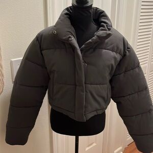 Pink Soda Sport Crop Puffer jacket